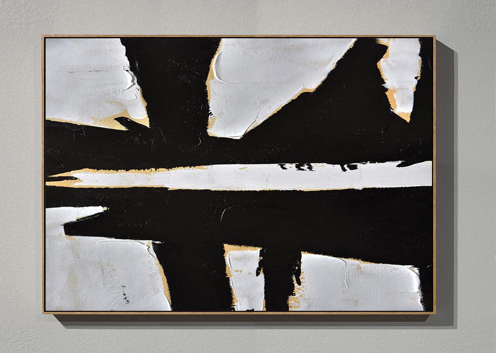 Horizontal Palette Knife Minimalist Art #C21Z